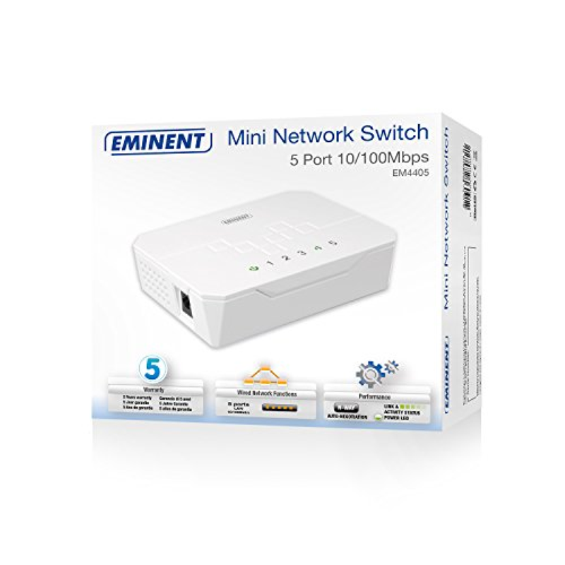 SWITCH ETHERNET 5 USCITE 10/100 MBPS